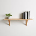 Bureau mural rabattable en bois mural suspendu pliant, coloris brun naturel