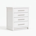 Commode ¨¤ tiroirs aux lignes ¨¦pur¨¦es ¨¤ quatre tiroirs, coloris blanc