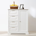 Meuble de rangement en bois, coloris blanc