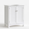 Meuble sous vasque en bois, coloris blanc